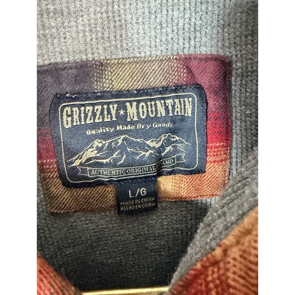 Lot 3 Grizzly Mtn Fleece Lined Plaid Flannel Snap Shirts - 2XL Red/Black + 2XL - Picture 11 of 16